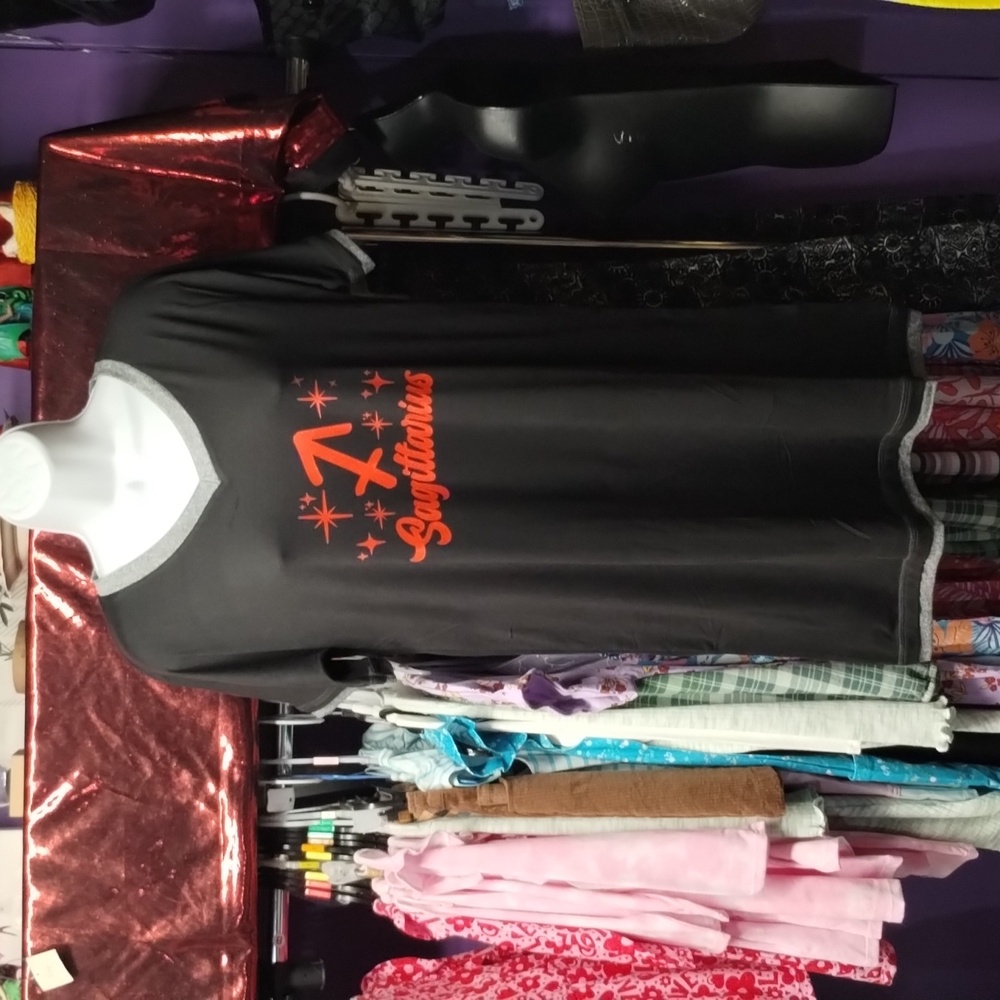 Moon nite up cycled sleep shirt. Sagittarius